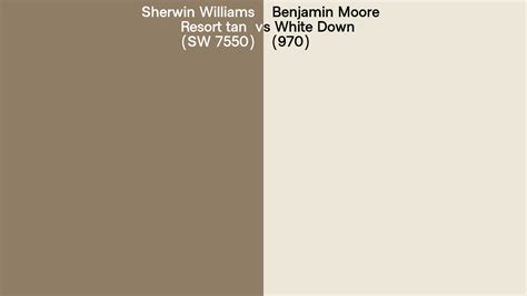 Sherwin Williams Resort Tan Sw Vs Benjamin Moore White Down