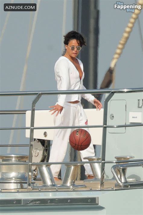 Michelle Rodriguez Flashes Sexy Bikini On Sardinian Boat Day AZNude