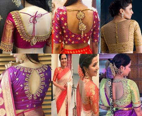 10 Interesting Back Neck Designs For Pattu Saree Blouses Atelier Yuwa