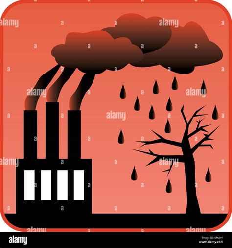 Fábrica De Generación De Tóxicos Y La Contaminación Del Aire Lluvia