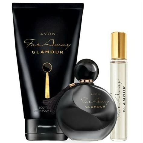 Avon Far Away Glamour Gift Set Edp Ml Body Lotion Ml Purse