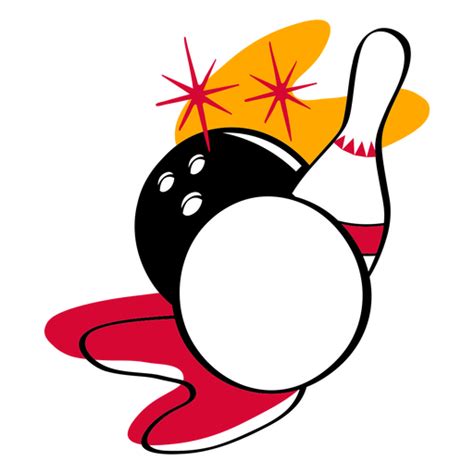 Ball And Pin Retro Bowling PNG & SVG Design For T-Shirts