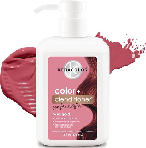 Keracolor Clenditioner For Brunettes Rose Gold Hair Dye Semi Permanent Hair Color Depositing