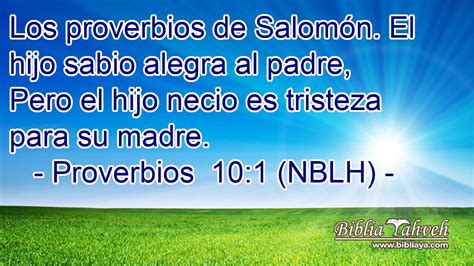 Proverbios Nblh Los Proverbios De Salom N El Hijo Sab