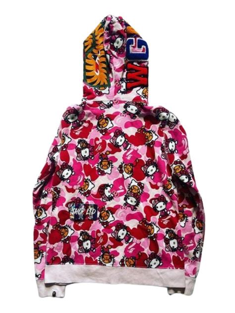 Hello Kitty Bape Pink Hoodie Hit Jacket