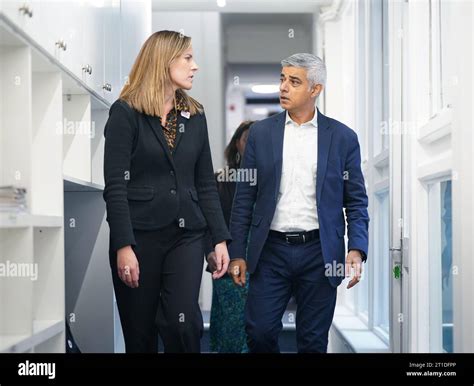 Mayor Of London Sadiq Khan With Melanie Ward Chief Executive Officer