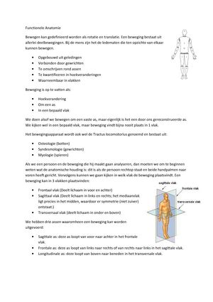 Practicum Handleiding Hoofd Hals Anatomie Blok Functionele Anatomie