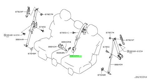 Buy Genuine Nissan Ln A Ln A Belt Assembly Buckle Rear