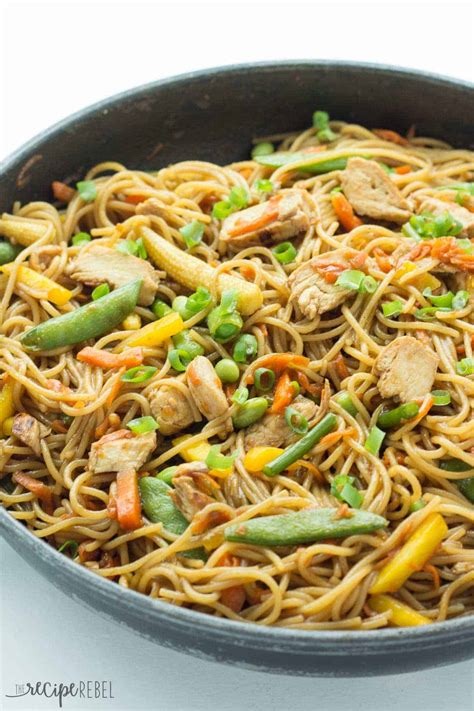 Minute Thursday One Pot Chicken Chow Mein The Recipe Rebel