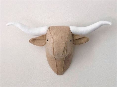 Longhorn Head Faux Taxidermy, Longhorn Head Mount, Longhorn Wall Decor, Longhorn Wall Hanging ...