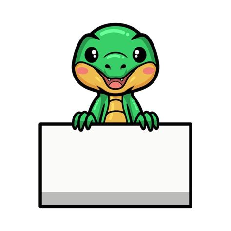 Mignon Petit Dessin Anim De Crocodile Avec Signe Vierge Vecteur Premium