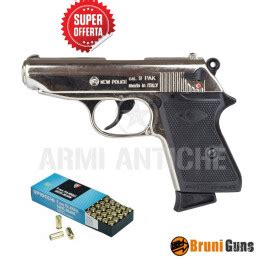 Pistola A Salve Modello New Police Calibro 9 Mm Nikel 50 COLPI BR