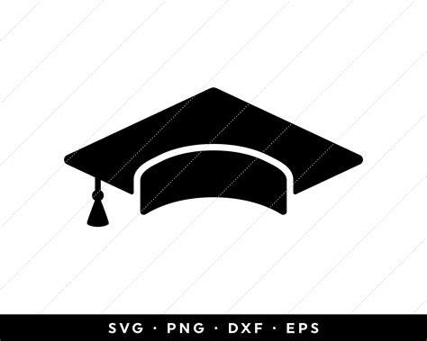 Graduation Hat Silhouette Vector