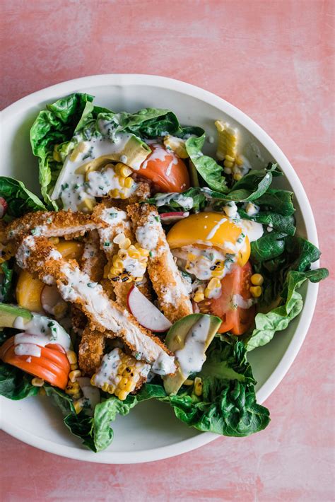 Crispy Chicken Salad With Buttermilk Ranch Tiffani Thiessen