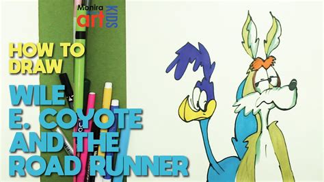 How To Draw Wile E Coyote And Road Runner From Looney Tunes Cartoon