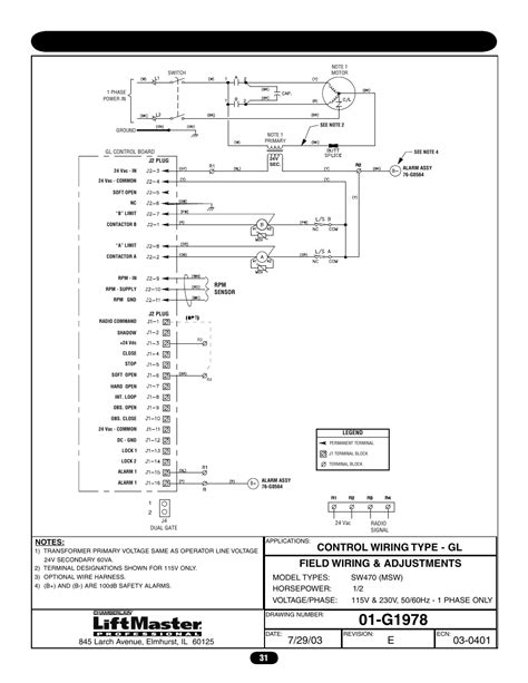 Garage Door Opener Parts Schematic Diagram