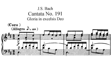 Gloria In Excelsis Deo BWV 191 J S Bach Vocal Score YouTube