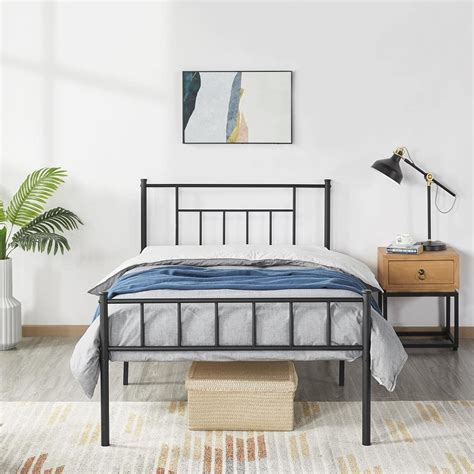 Yaheetech Twin Size Platform Metal Bed Frame With Headboard And