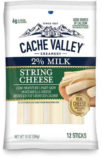 2% Milk Mozzarella String Cheese - Cache Valley Creamery