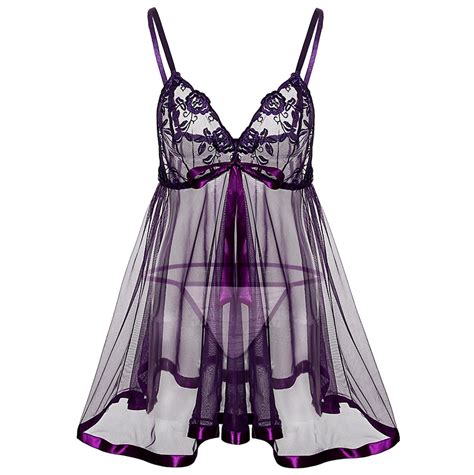 Midwennn Women S Fashion Lace Pajamas Sexy Seductive Suspender Nightdress Plus Size Lingerie For