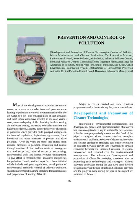 Pdf Prevention And Control Of Pollution · Higher Noise Levels