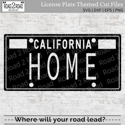 Ca License Plate Svg Etsy