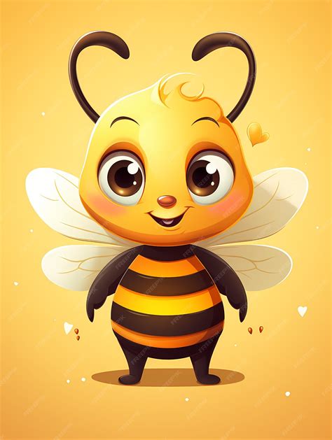 Free Photo Portrait Of Cute Animated Bee