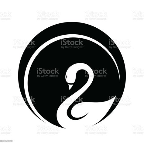 Swan Logo Icon Vector Illustration Design Templateelegant Flying Swan