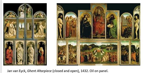 Jan Van Eyck Ghent Altarpiece 1432 Oil On Panel Diagram Quizlet