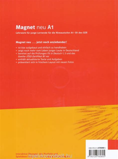 Magnet neu A1 Deutsch für junge Lernende Kursbuch mit Audio CD