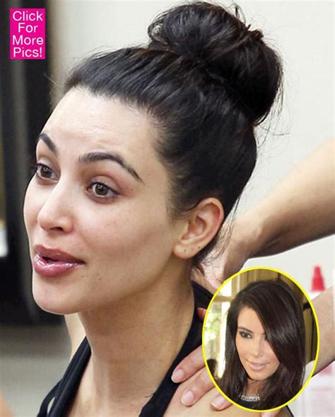 Kim Kardashian without makeup