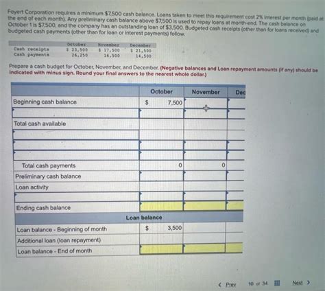 Solved Foyert Corporation Requires A Minimum 7 500 Cash Chegg