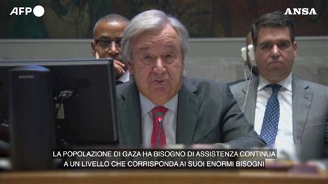 Guterres Cessate Il Fuoco Umanitario Immediato YouTube