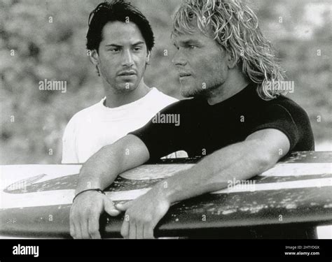 Actors Keanu Reeves And Patrick Swayze In The Movie Point Break Usa