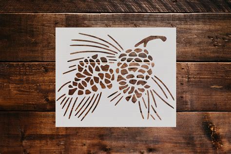 Pine Cones Stencil Stencil Giant