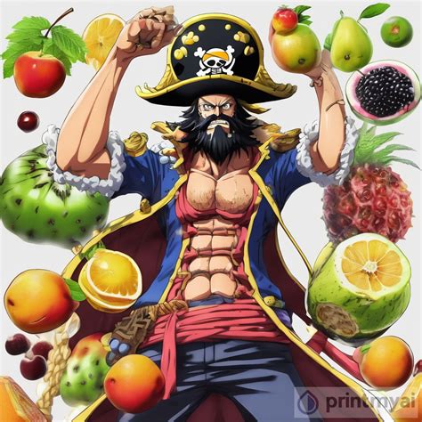 One Piece Blackbeard Girl Tremor Fruit Fan Art Printmyai