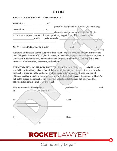 Bond Agreement Template