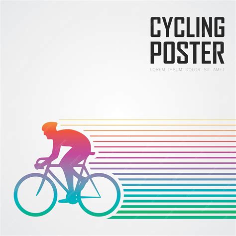 Premium Vector Modern Cycling Poster