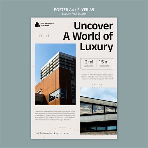 Premium Psd Luxury Real Estate Poster Template