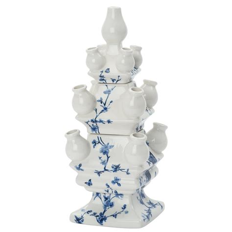 Heinen Delfts Blauw X Intratuin Tulpenvaas Pauw Blauw D H Cm