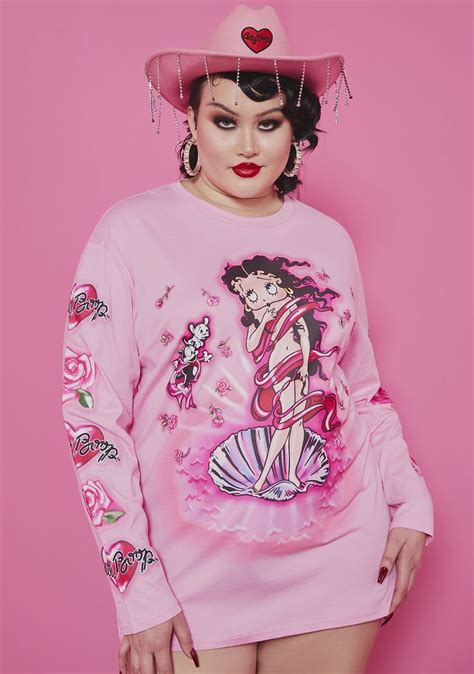 Plus Size Dolls Kill X Betty Boop Airbrush Tee Pink In 2022 Dolls