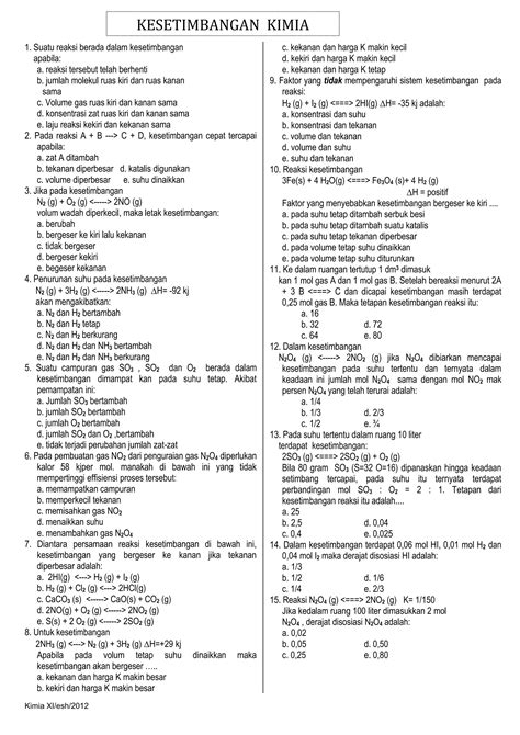 Kesetimbangan PDF