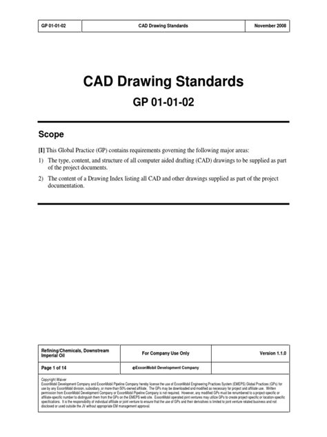 GP-01!01!02 CAD Drawing Standards | PDF | Auto Cad | Specification ...