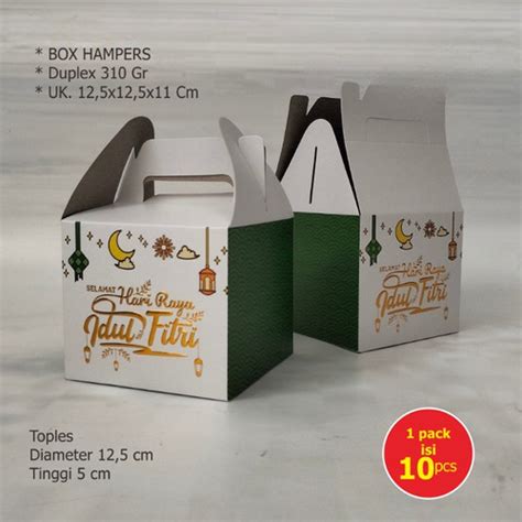 Jual Gable Box Lebaran Isi Toples Kuker Gr Kardus Hampers Idul