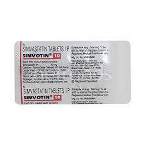 Simvastatin 10 Mg Tablet At Rs 172 Strip Nagpur ID 20710121033