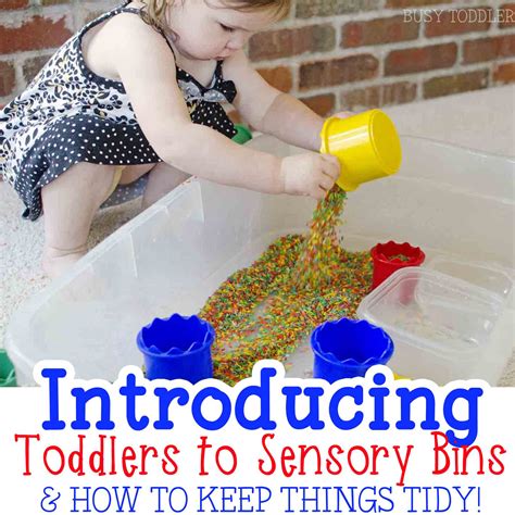 Introducing toddlers to sensory bins - Busy Toddler