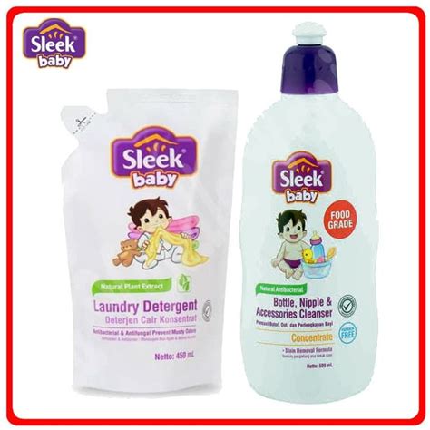 Jual Sleek Baby Bottle Nipple Cleanser Cuci Botol Refil Botol Sleek