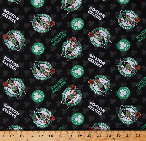 Cotton Boston Celtics On Black Nba Pro Basketball Sports Team Cotton