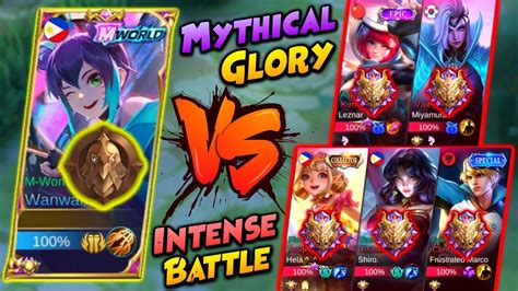 WARRIOR Vs 5 MYTHICAL GLORY In Ranked Game INTENSE HARD BATTLE Top