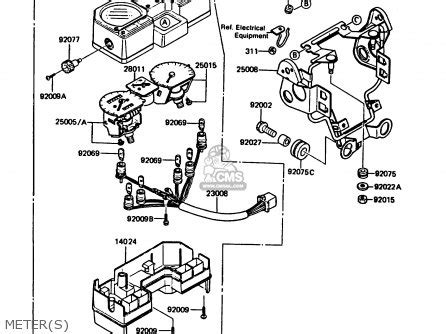 Kawasaki KMX125 A5 1990 EUROPE UK GR NR ST Parts Lists And Schematics